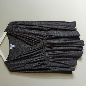 Old Navy Maternity Sweater Wrap Front Empire Waist Charcoal knit size L